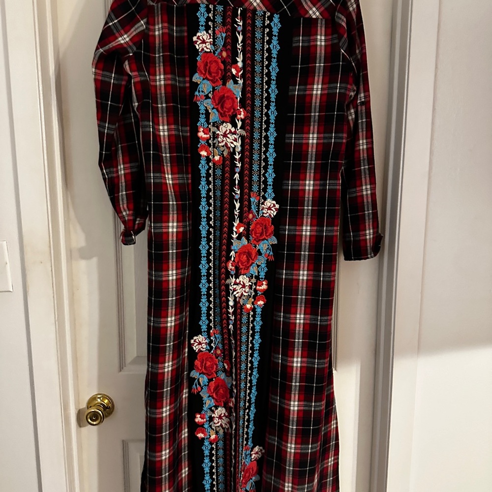 Andree long embroidered cardigan